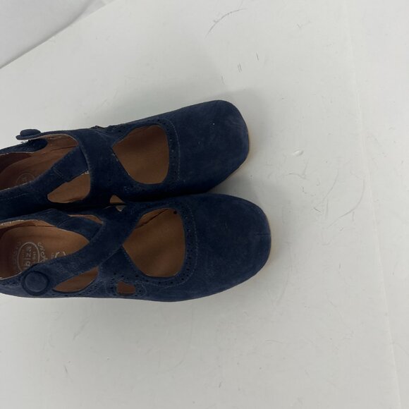 Jeffrey Campbell Leigh blue suede cross strap wedge shoes - Picture 4 of 12